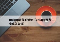 uniapp开发的好处（uniapp开发安卓怎么样）