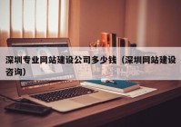深圳专业网站建设公司多少钱（深圳网站建设咨询）
